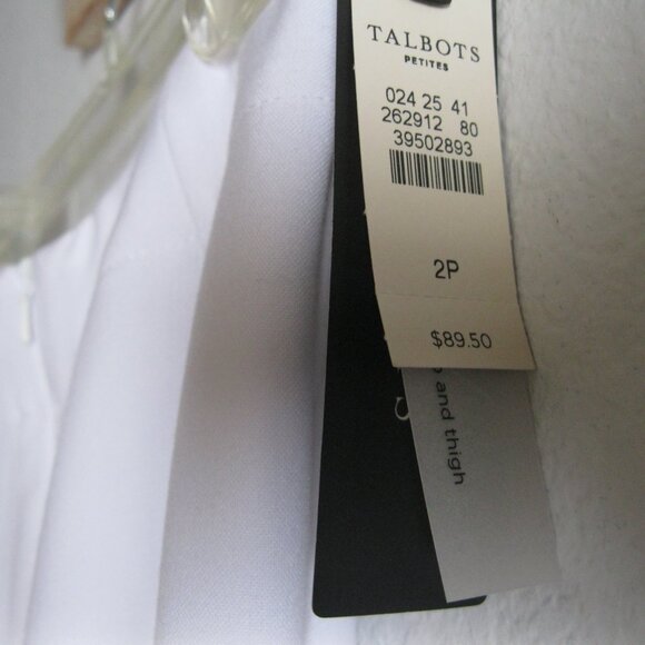 Talbots Petites Pants. Size 2P. White. New with Tags. - Picture 4 of 12